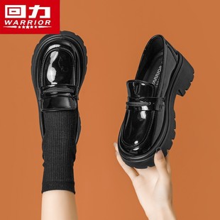 中年一脚蹬伴郎复古皮面女鞋 防滑耐磨春夏皮鞋 26新款 回力低帮婚鞋