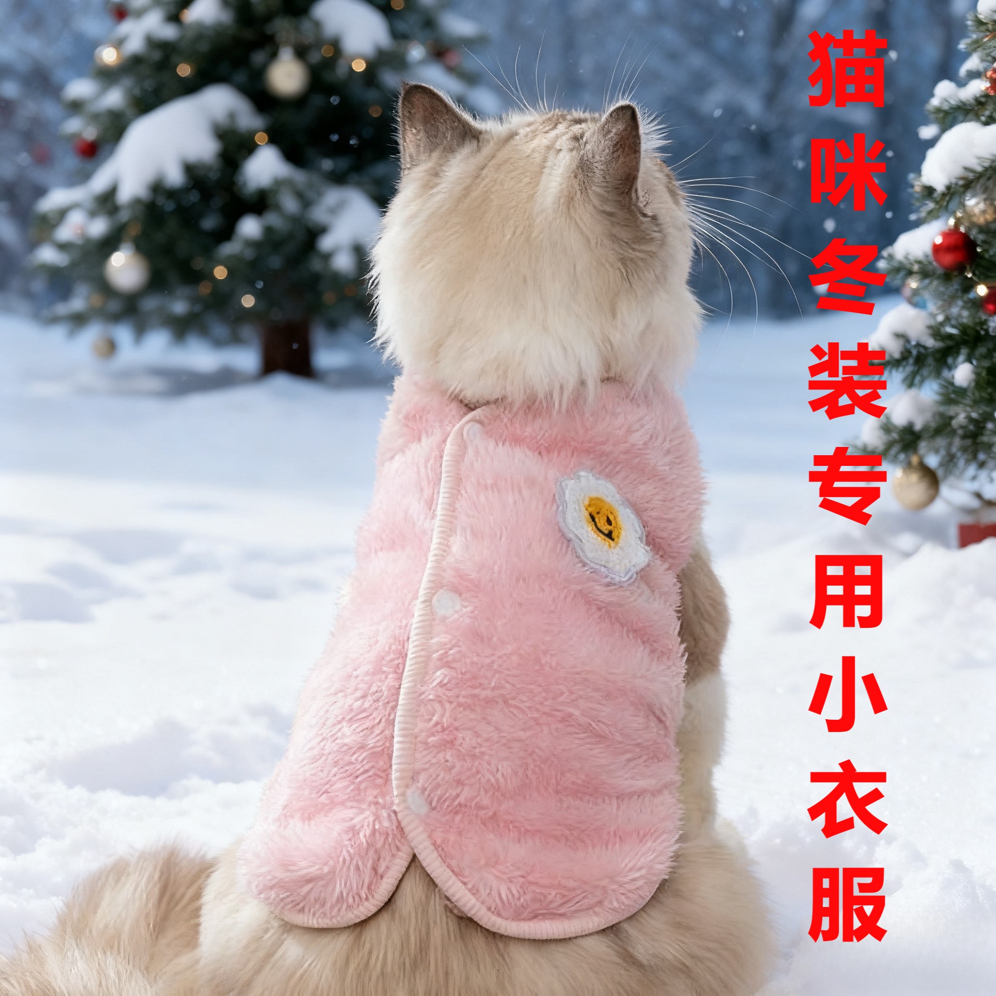 猫咪专用小衣服过冬幼猫犬保暖狗狗服饰德文蓝金渐层宠物背心马甲