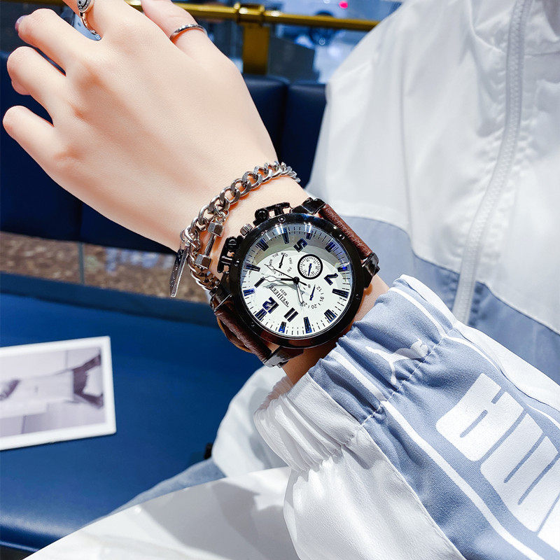 2022年新款男士手表男款学生潮流初高中韩版青少年大表盘时尚机械