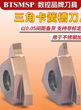 内孔沟槽刀数控刀片三角形卡簧槽刀立装浅槽刀片TGF32L反刀不锈钢
