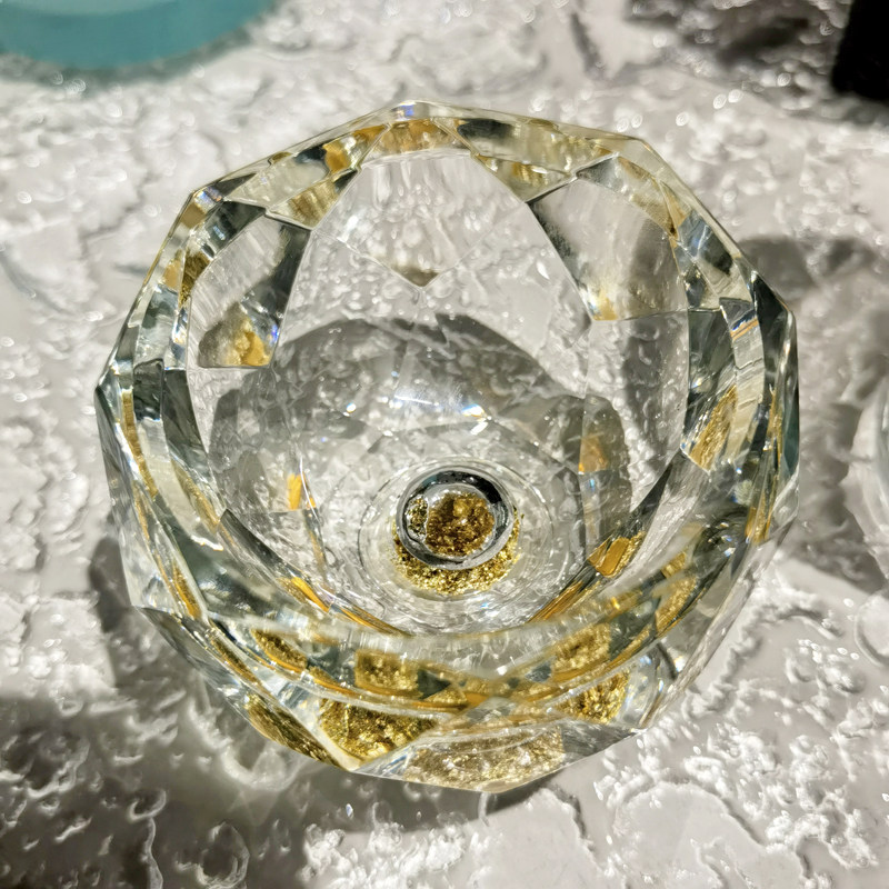 美容院用精油碗精油碟水晶玻璃透明碗SPA美容美甲专用小碟子调配