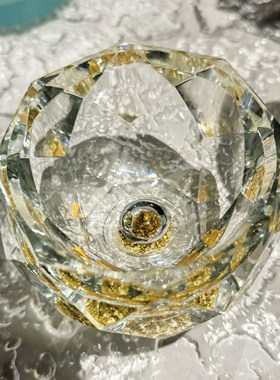 美容院用精油碗精油碟水晶玻璃透明碗SPA美容美甲专用小碟子调配