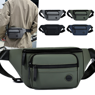 男士腰包新款防水手机包四口袋多功能胸包挎包运动大容量时尚钱包