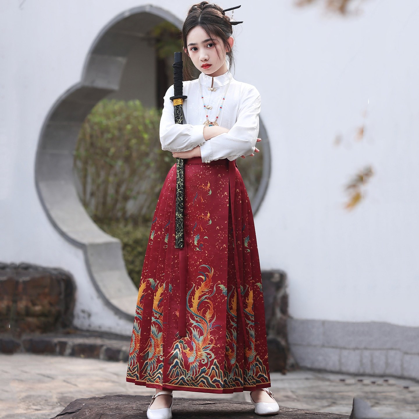 2025新款女孩马面裙套装汉服儿童唐装中国风演出服女孩大童秋冬季,童装/婴儿装/亲子装,汉服,淘宝优惠券,粉丝福利购,淘宝优惠卷