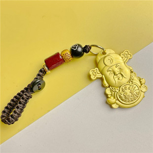 新年招财财神暴富财神爷钥匙扣挂件饰品男女金属汽车钥匙链小礼品