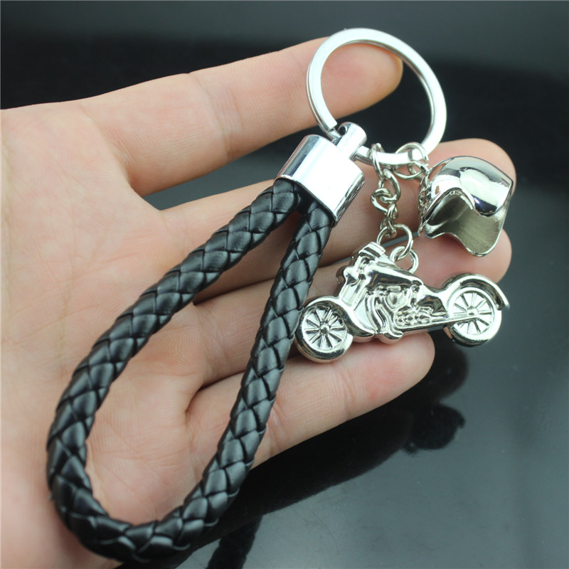 摩托车钥匙扣男创意金属个性哈雷头盔模型精致汽车锁匙扣挂件腰挂