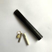 天然黑水牛角手工烟嘴 直筒黑牛角款 男士礼品 长辈送礼首选