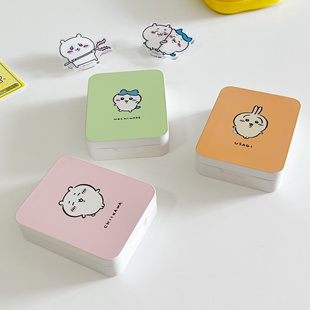 吉伊卡哇卡片收纳盒chiikawa可爱小巧马口铁收纳盒翻盖糖果礼品盒