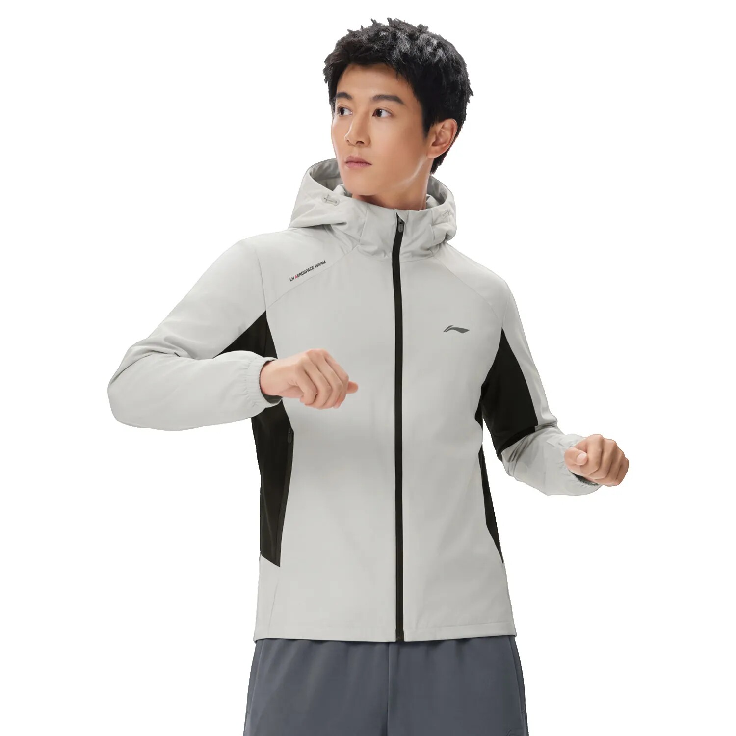 李宁男短棉服秋冬防风保暖运动