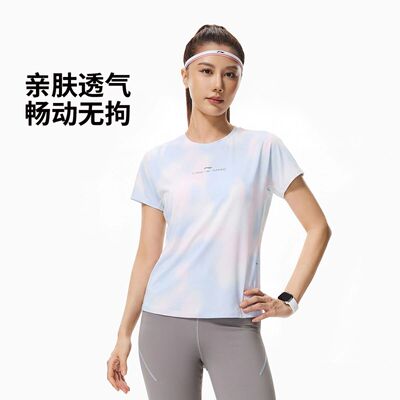 正品李宁2026夏季新品女子反光速干宽松透气凉爽短袖T恤ATSW146