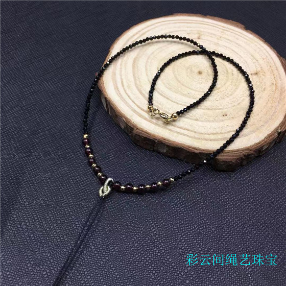 男女珠链尖晶石珠链高档l绳