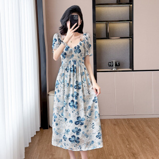 气质显瘦收腰连衣裙女 法式 prfs9300沙滩海边度假长裙2026春季 新款