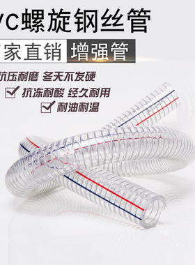 钢丝管PVC透明抽水输油管子防爆耐压无毒抗冻软管塑料钢丝管水管