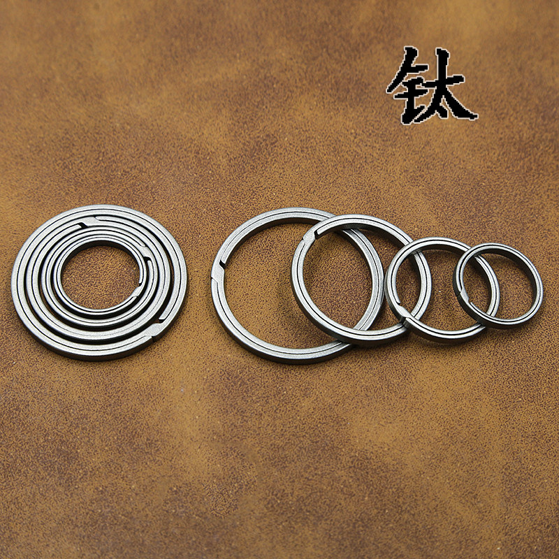 钛合金钥匙圈EDC侧开圈多尺寸连接扣随身不生锈挂扣汽车钥匙扣