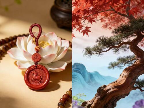  朱砂生肖马钥匙扣男暴富马到成功财源广进女本命年平安护身符