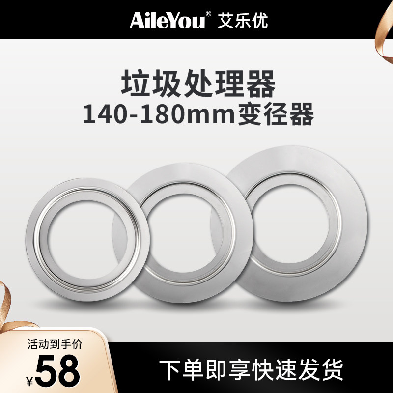 艾乐优食物垃圾处理器下水口变径器水管转换器