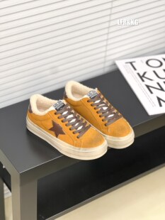 2025冬季新款加绒星星鞋黄色鞋子冬天休闲鞋秋冬百搭板鞋加棉女鞋