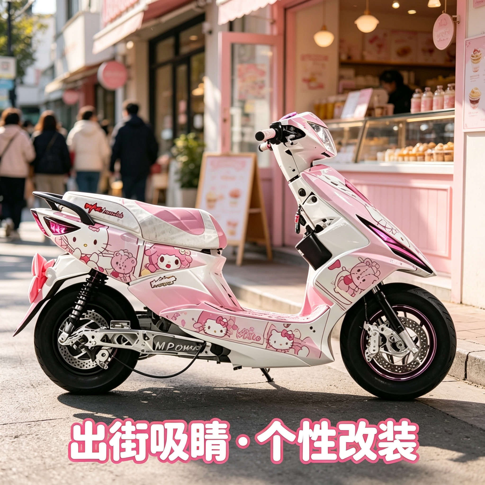 HelloKitty三阳鬼火摩贴纸/贴膜