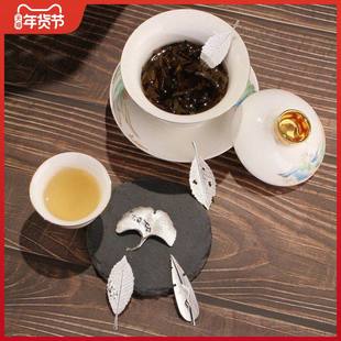 银专用优质纯银泡茶银叶子伴侣银茶叶茶宠茶新款摆件