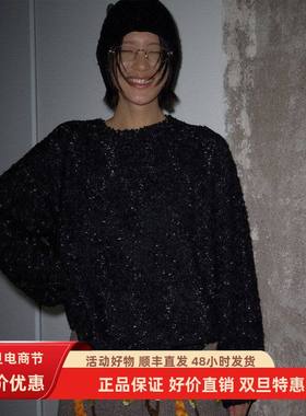UNITY MODE 圣诞氛围感羊毛闪闪毛衣女冬宽松圆领针织上衣251550