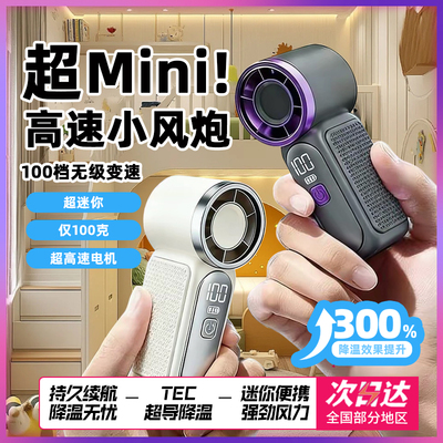 迷你小风扇超小冰敷户外女学生宿舍随身携带超长续航静音高速大风