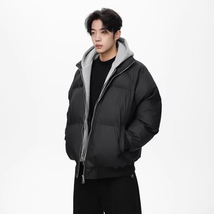 FOG EMMA美式假两件连帽棉服男女同款冬季加厚保暖短款棉衣外套