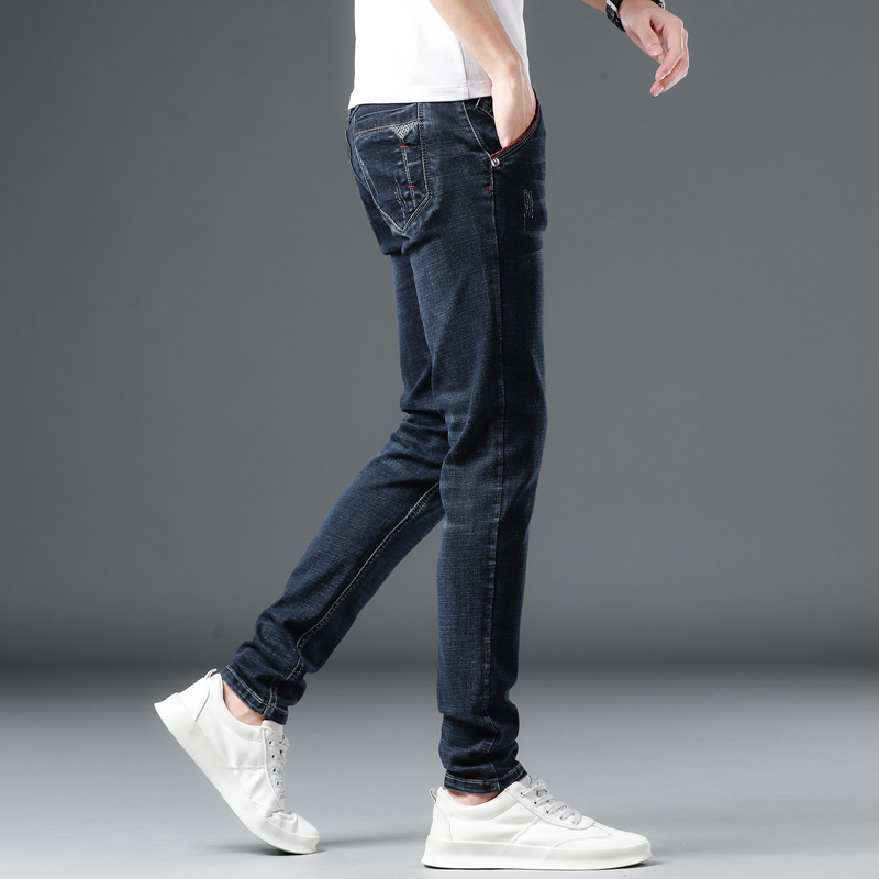 小码直筒修身矮个子青年牛仔裤