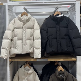 男女冬季 无缝羽绒服男连帽立领外套保暖纯色羽绒服Y470077Y481608