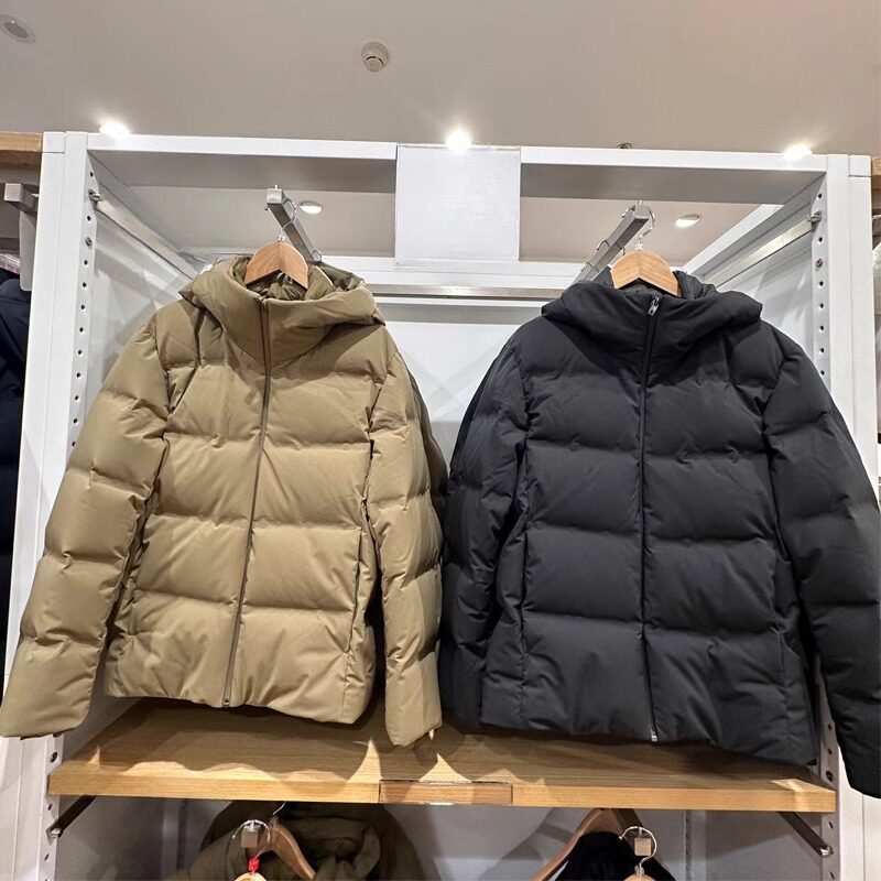 男女冬季无缝羽绒服男连帽立领外套保暖纯色羽绒服Y470077