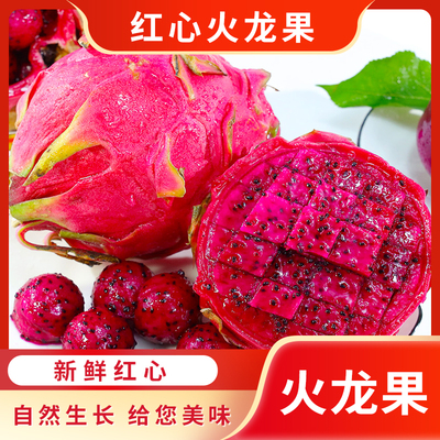 云南新鲜红心火龙果金都一号甜