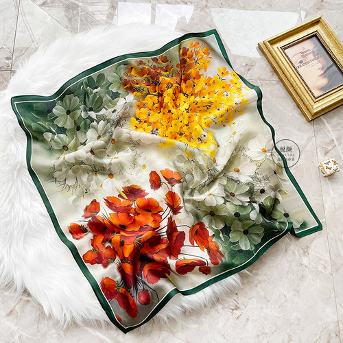 高档2021新款爆款桑蚕丝围巾