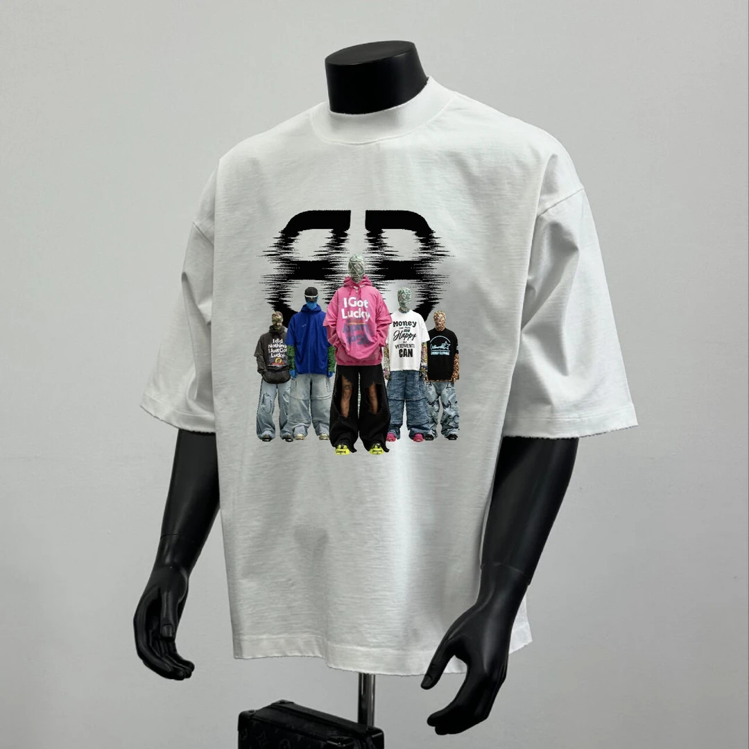 CLEARANCE LEAKAGE FOREIGN TRADE TAIL GOODS SURPLUS TIDE BRAND OVERSIZE COTTON SHORT-SLEEVED T-SHIRT MENS AND WOMENS LOOSE COUPLE TOPS