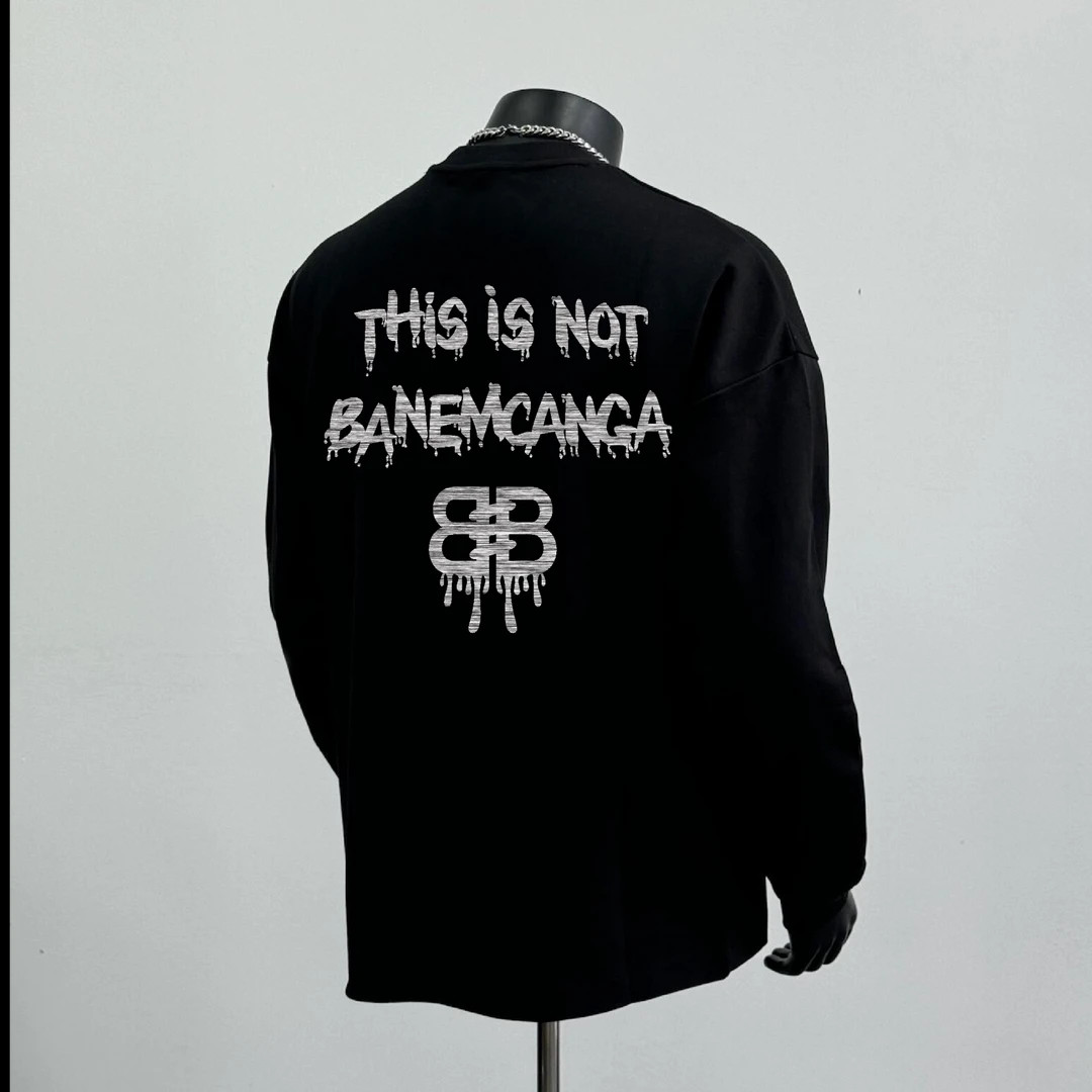 통관 유출 대외 무역 잉여품 트렌디한 브랜드 레트로 헤비웨이트 순면 긴팔 티셔츠 같은 스타일 남녀 공용 탑