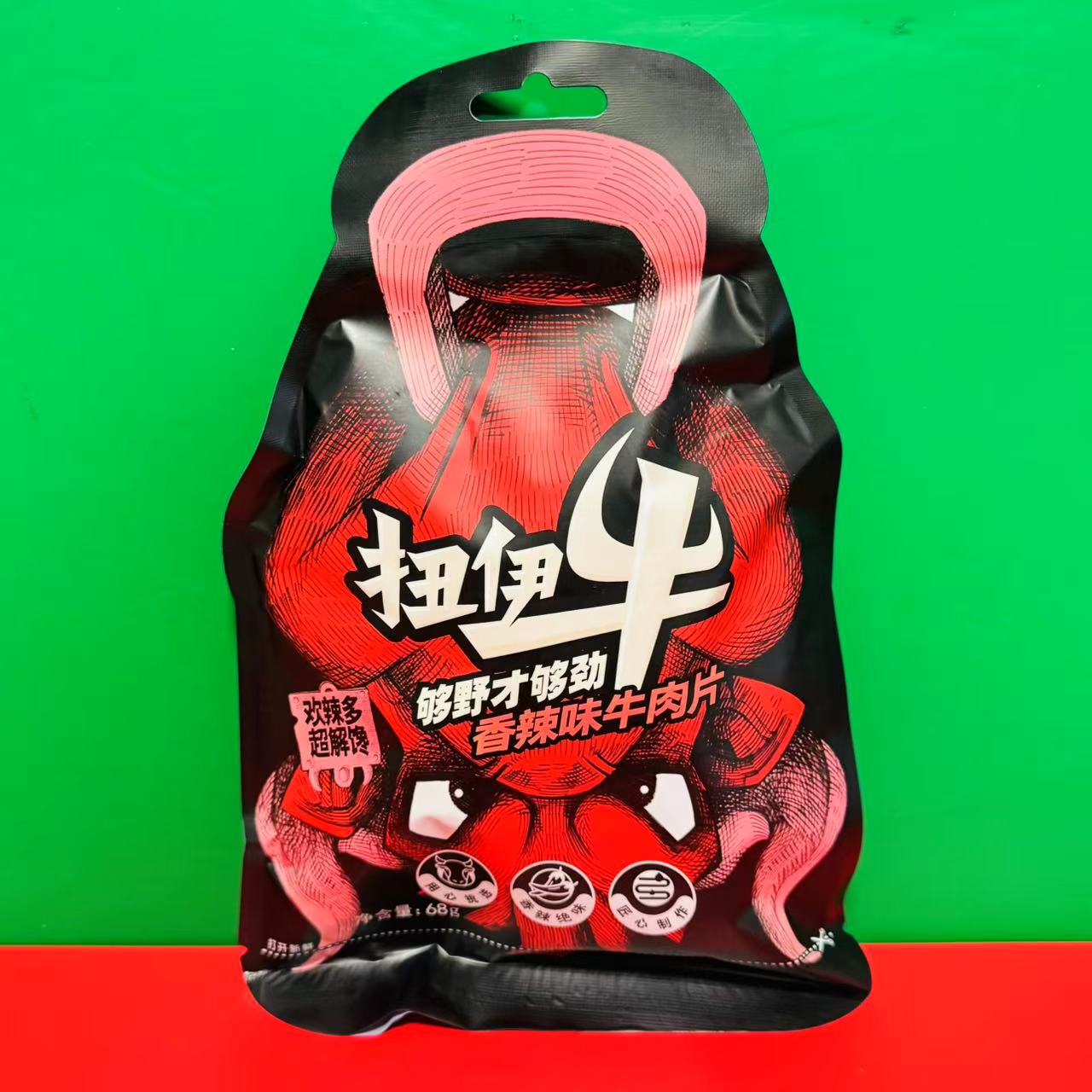 临期特价 来伊份扭伊扭香辣味牛肉片68g袋装 办公休闲零食牛肉干