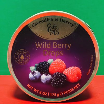 临期特价德国进口卡文迪哈维浆果味硬质糖果175g罐装休闲零食硬糖