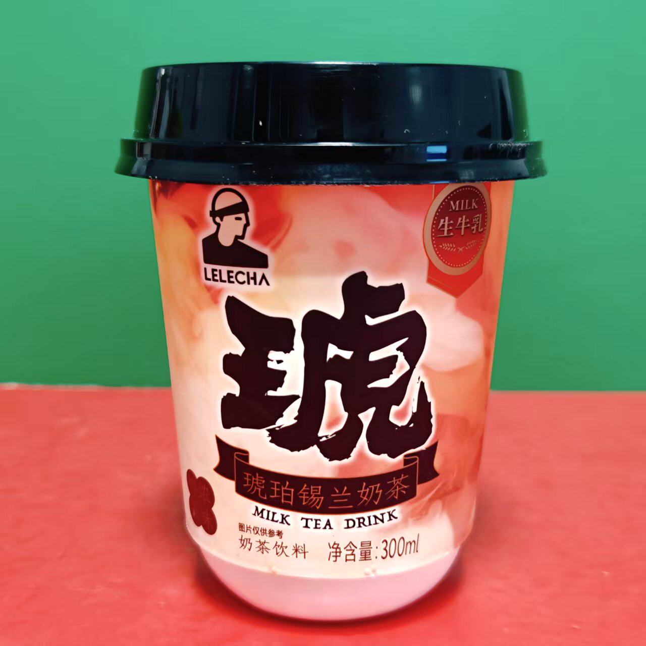 临期特价LELECHA琥珀锡兰奶茶饮料300ml杯装特浓茶味办公休闲饮品