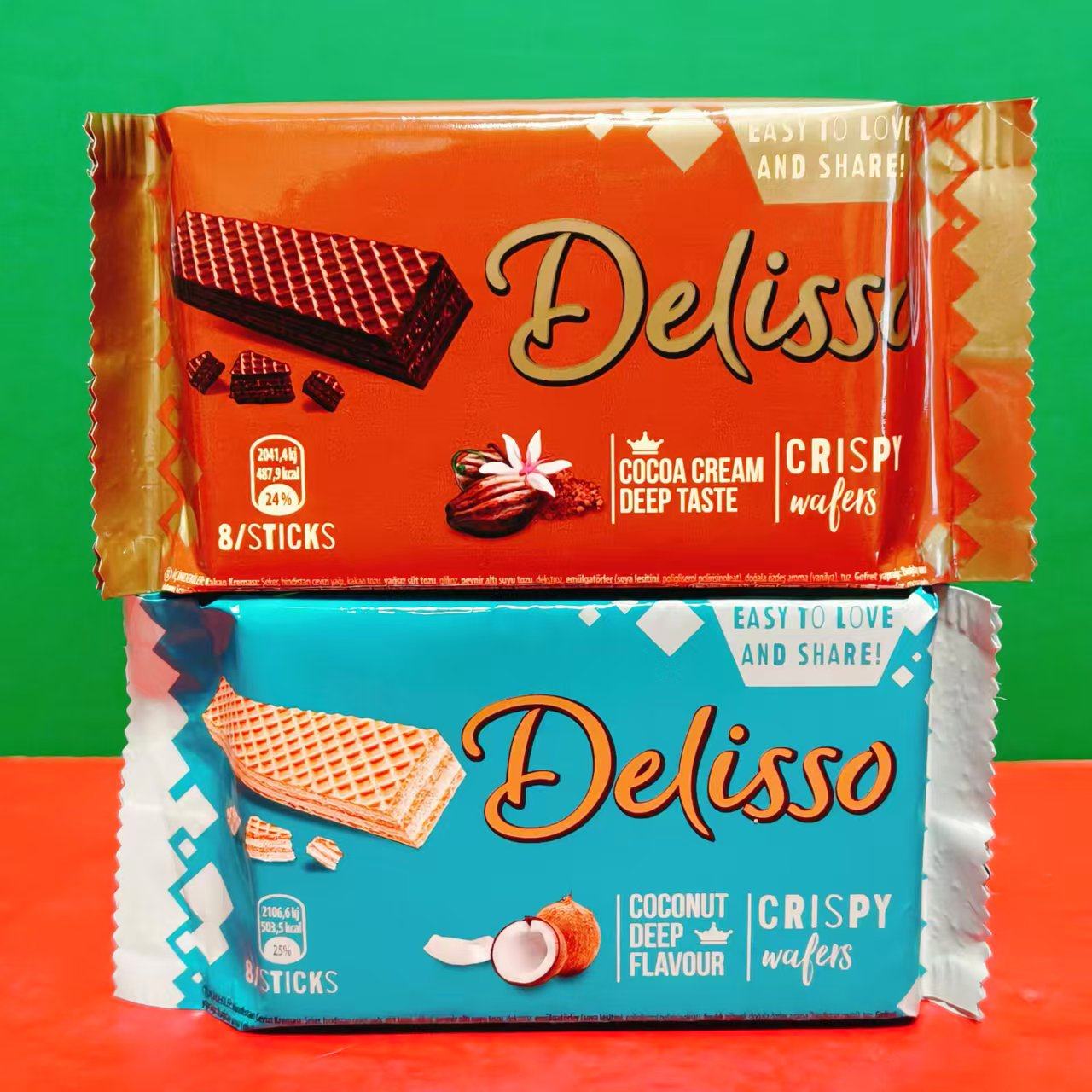 临期特价 土耳其进口芭芮可椰子味双层可可味威化饼干40g袋装零食