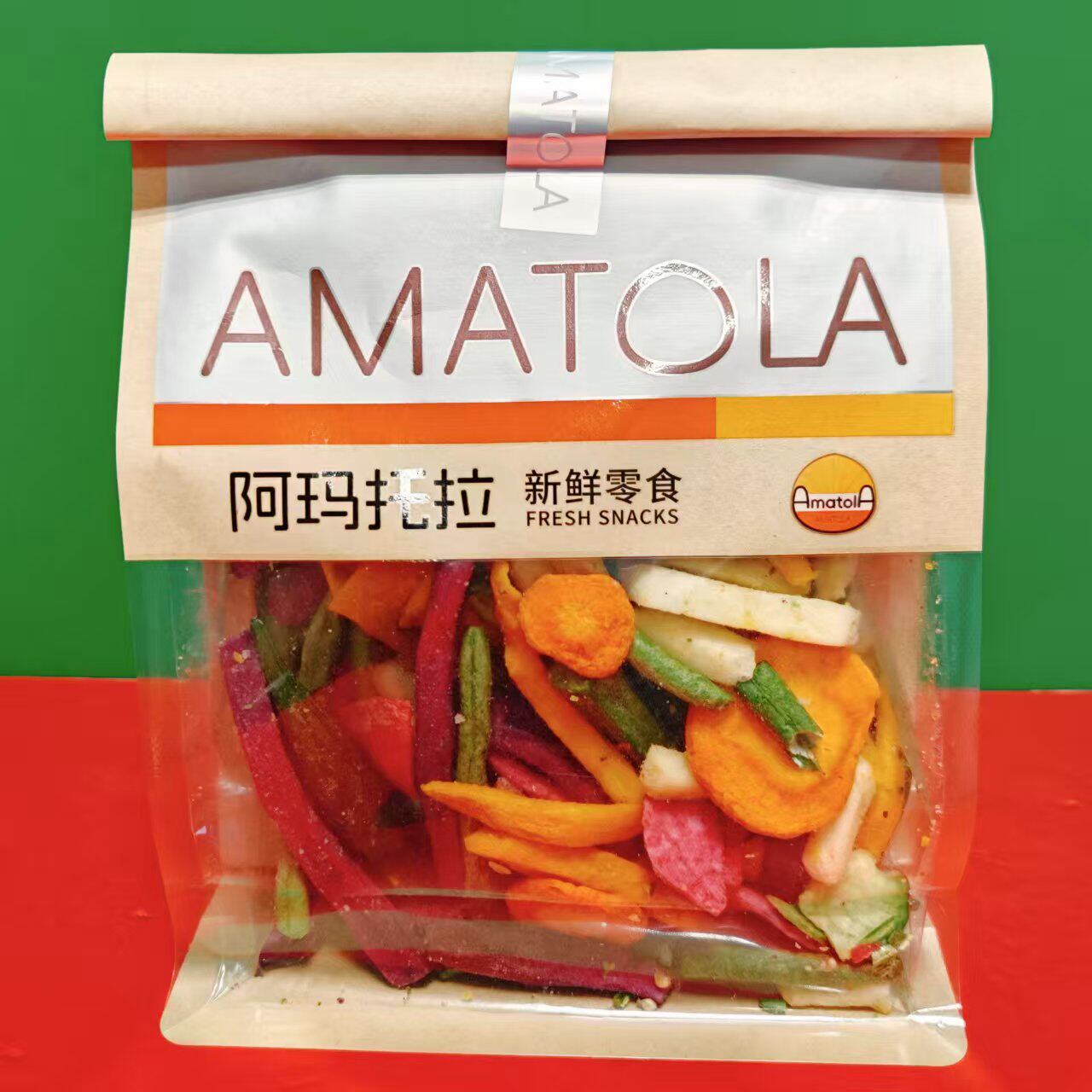 临期特价阿玛托拉综合蔬菜脆210g袋装办公休闲零食综合蔬果干制品