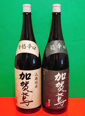 日本进口加贺鸢山废纯米辛口清酒1.8L瓶装16%vol发酵酒米酒 特价