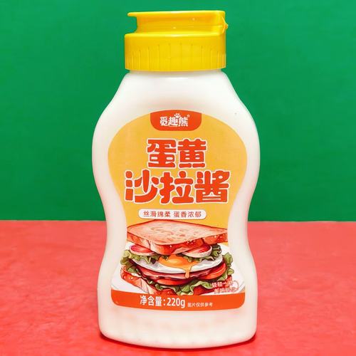 临期特价 觅趣熊蛋黄沙拉酱220g瓶装 丝滑绵柔西餐沙拉汉堡调味酱