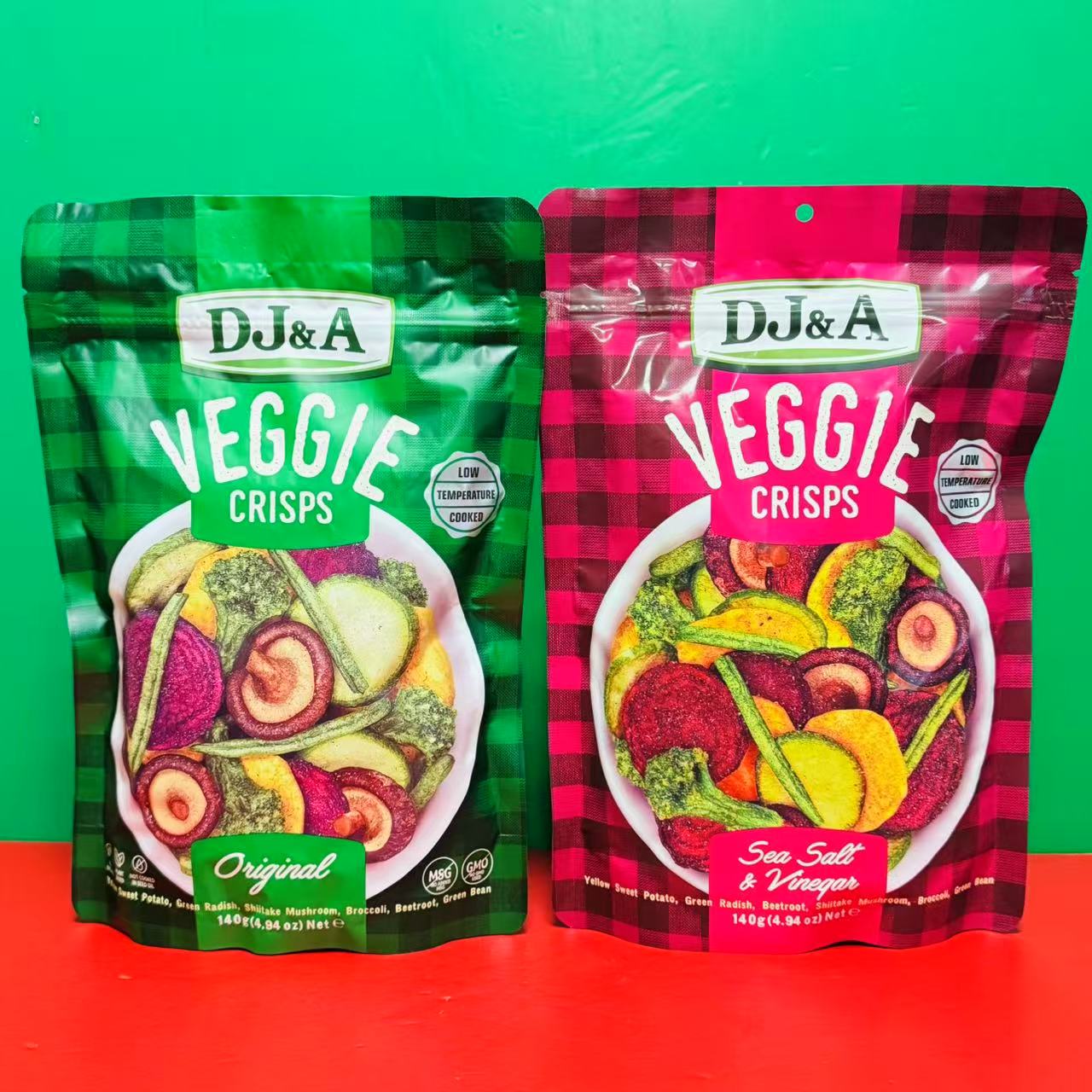 临期特价 澳大利亚进口DJ&A海盐醋香风味什锦香菇蔬菜干140g袋装