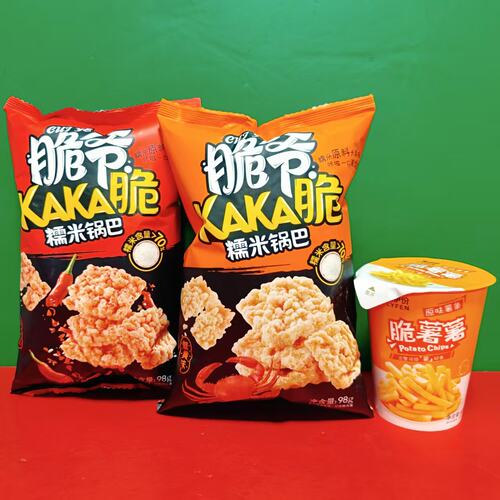 临期特价 蟹黄味麻辣味糯米锅巴/原味脆薯条煲剧休闲零食膨化食品