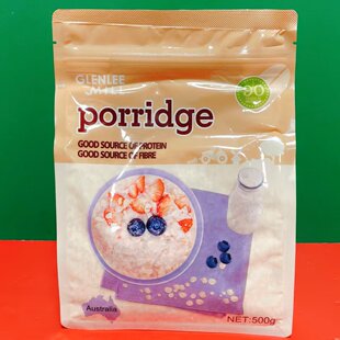 临期特价 早餐饱腹麦片 澳大利亚进口格丽兰磨坊速食燕麦片500g袋装