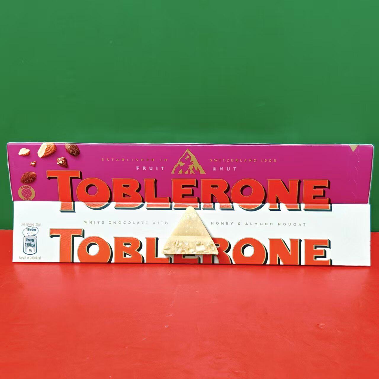 临期特价瑞士进口Toblerone/三角白巧克力含蜂蜜巴旦木糖100g条装