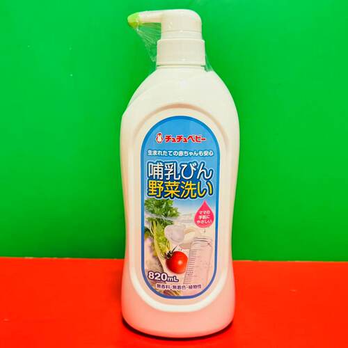 临期特价 日本进口啾啾奶瓶果蔬洗涤剂820ml瓶装洗水果玩具洗洁精