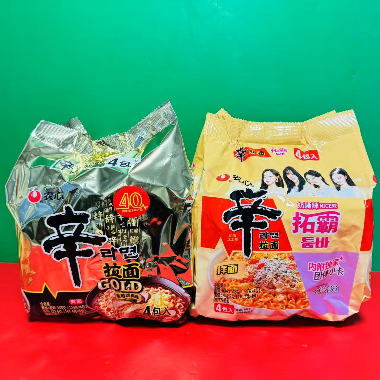 临期特价农心奶油芝士辣味香辣鸡肉味方便面辣白菜经典拉面辛拉面
