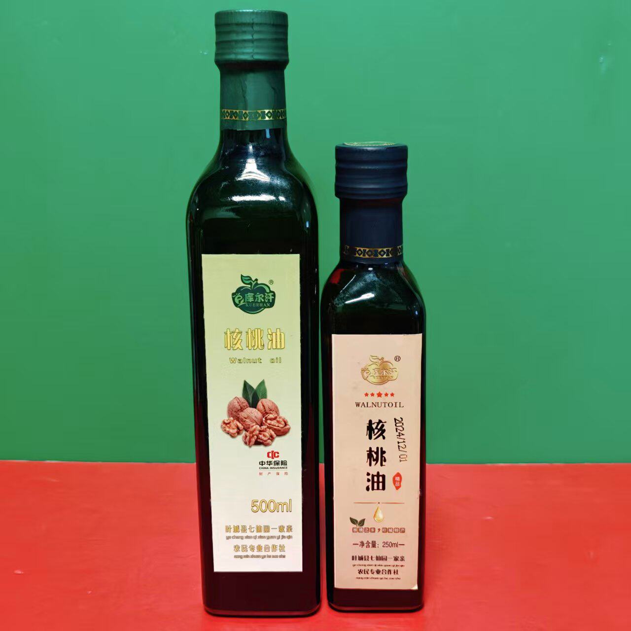 临期特价 新疆喀什七仙园核桃油250ml-500ml瓶装 烹饪凉拌食用油