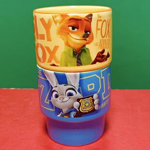 正品Disney疯狂动物城系列默契拍档叠叠杯245ml 陶瓷杯水杯直饮杯
