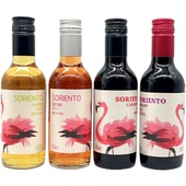 智利进口火烈鸟霞多丽白葡萄酒桃红卡曼尼红酒187.5ml 13%vol 瓶装