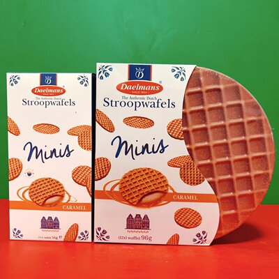临期特价 荷兰进口德蒙迷你焦糖味夹心华夫饼干56g-96g下午茶点心